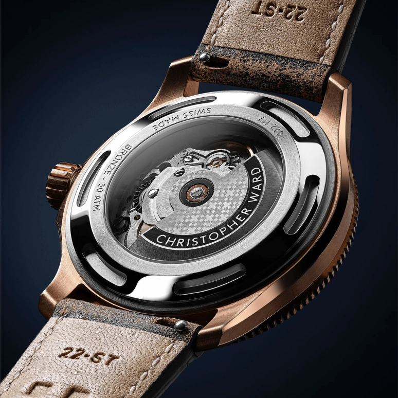 Christopher Ward,C60 42mm,42mm,Bronze,Blue,Automatic,Day,38hours,C60,C60-42ADC31B0BB0-VT