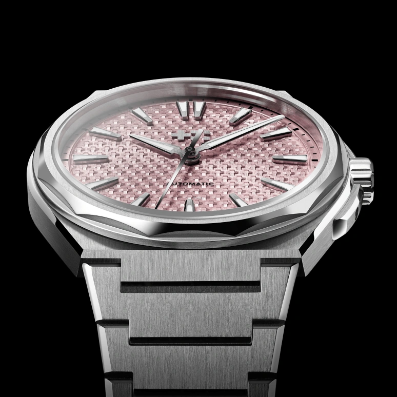 Christopher Ward,The Twelve 36mm,36mm,Stainless Steel,Pink Red,Automatic,38hours,Sapphire,Crystal Glass,C12,C12-36A3H1-S00F0-B0