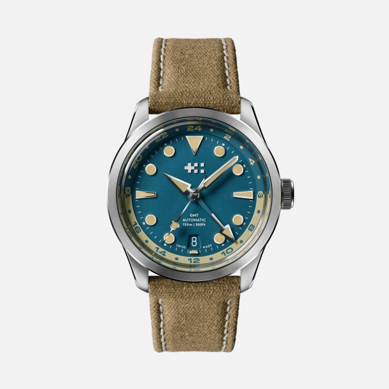 Christopher Ward,C65 38mm,38mm,Stainless Steel,Blue,Automatic,Day,Dule Time,C65,C65-38AGM3-S00B0-WC