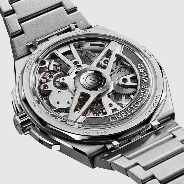 Christopher Ward,Twelve X 41mm,41mm,Stainless Steel,Grey,Blue,Automatic,120hours,In-house Caliber,C12,C12-41A5D1-S00B0-RB