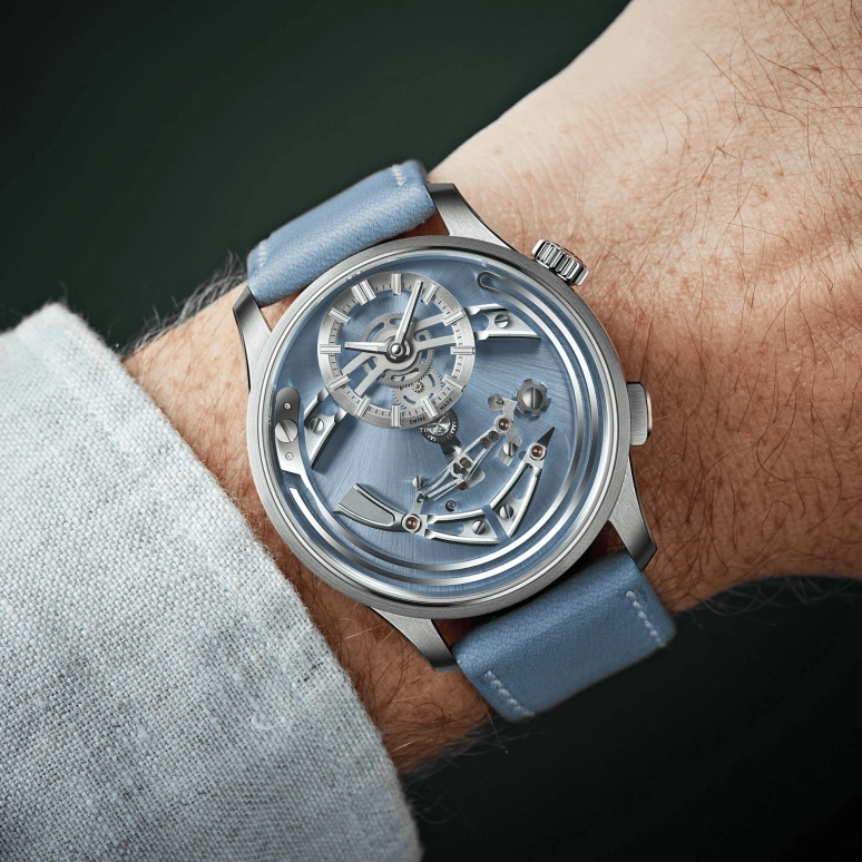 Christopher Ward,C1 41mm,41mm,Titanium,Blue,Skeleton,Automatic,Petite Sonnerie,38hours,C01,C01-41APT2-T00B1-VLB