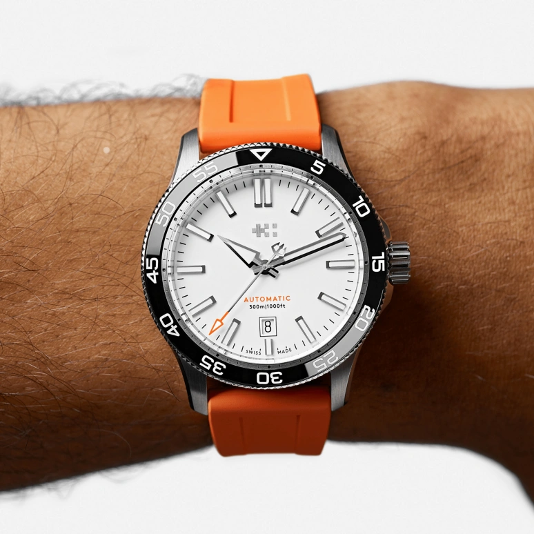 Christopher Ward,C60 42mm,42mm,Stainless Steel,Ceramic,White,Automatic,Day,38hours,C60,C60-42ADA31S0KW1-RO2