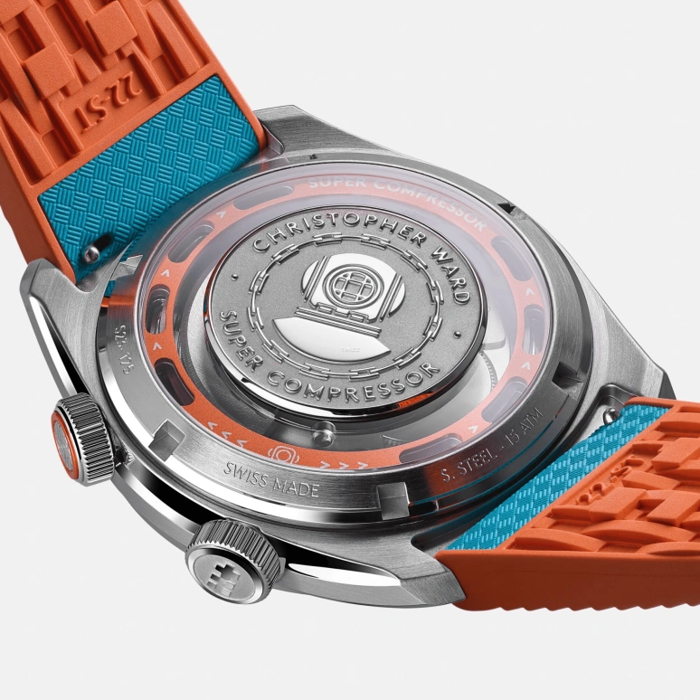 Christopher Ward,C65 41mm,41mm,Stainless Steel,Blue,Orange,Automatic,Countdown,38hours,C65,C65-41CSC2-S0WB0-B0