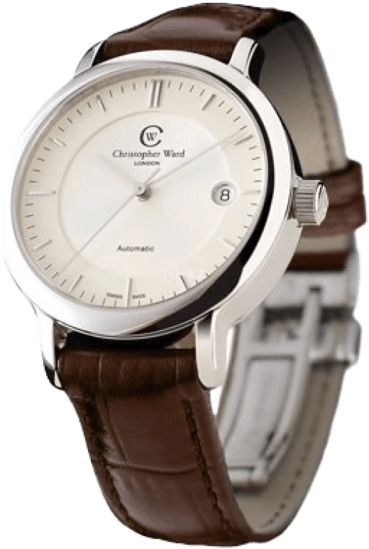 Christopher Ward,Other 38mm,38mm,Stainless Steel,Silver,Automatic,Day,42hours,C5SWT