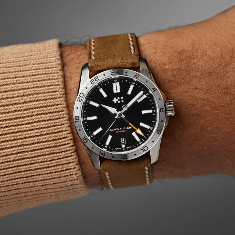 Christopher Ward,C63 36mm,36mm,Stainless Steel,Black,Automatic,Day,Dule Time,C63,C63-36AGM3-S00K0-VC