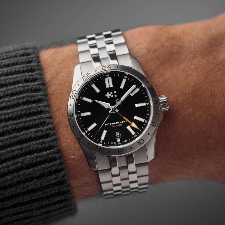 Christopher Ward,C63 36mm,36mm,Stainless Steel,Black,Automatic,Day,Dule Time,C63,C63-36AGM3-S00K0-B1