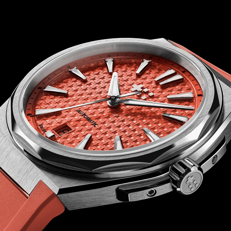 Christopher Ward,Ice Cream Twelve 38mm,38mm,Stainless Steel,Orange Red,Automatic,Day,38hours,C12,C12-38ADA1-S00R0-BRR