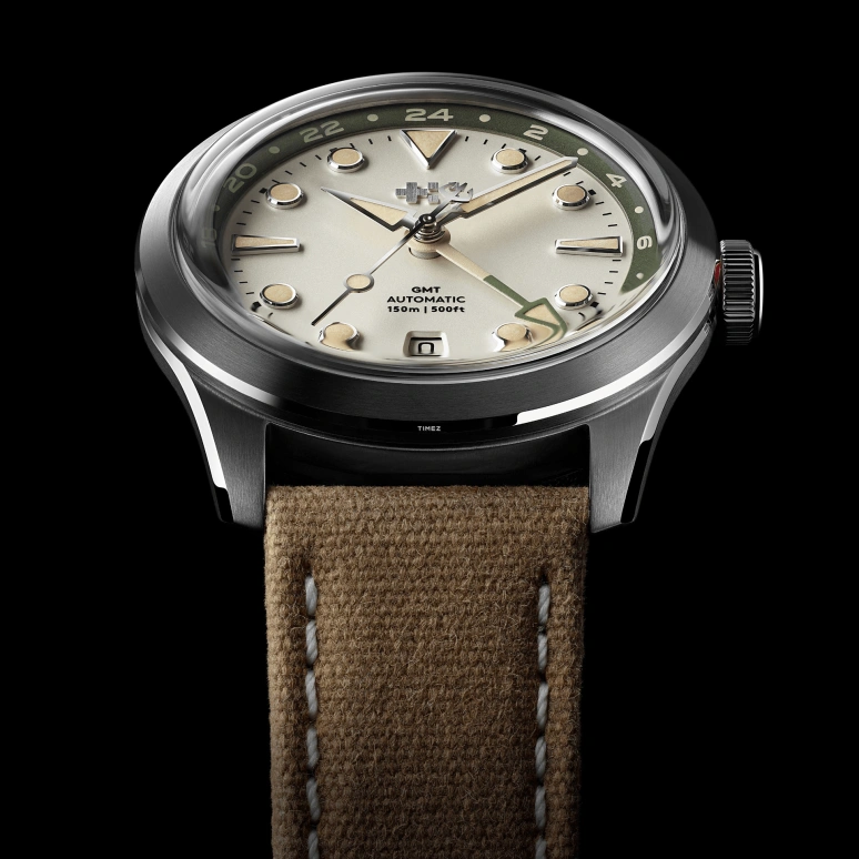 Christopher Ward,C65 38mm,38mm,Stainless Steel,Sand,Automatic,Day,Dule Time,GMT,C65,C65-38AGM3-S00E0-WC