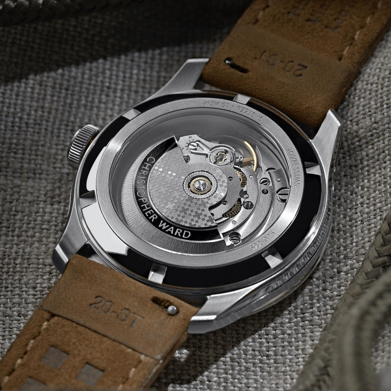 Christopher Ward,C65 38mm,38mm,Bronze,Blue,Automatic,Day,38hours,C65,C65-38ADC3-BP0B0-B0