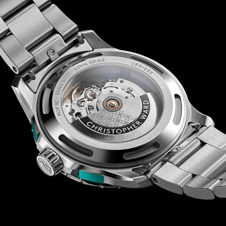 Christopher Ward,C60 41mm,41mm,Stainless Steel,Aluminium,Green,Automatic,38hours,Sapphire,Crystal Glass,C60,C60-41A3H31S0VV0-B0