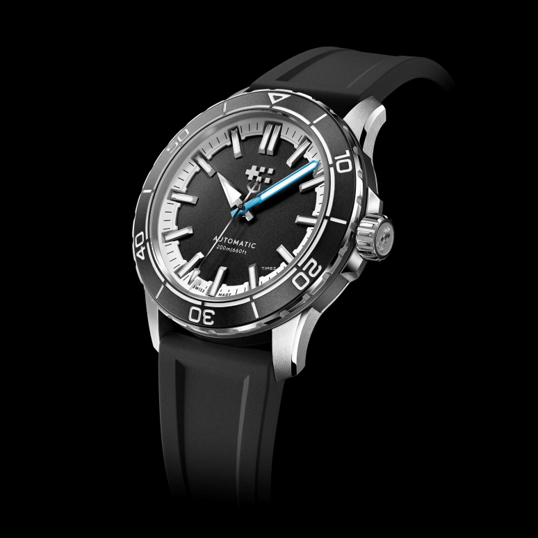 Christopher Ward,C60 41mm,41mm,Stainless Steel,Aluminium,Black,Automatic,38hours,Sapphire,Crystal Glass,C60,C60-41A3H31S0KK0-RK