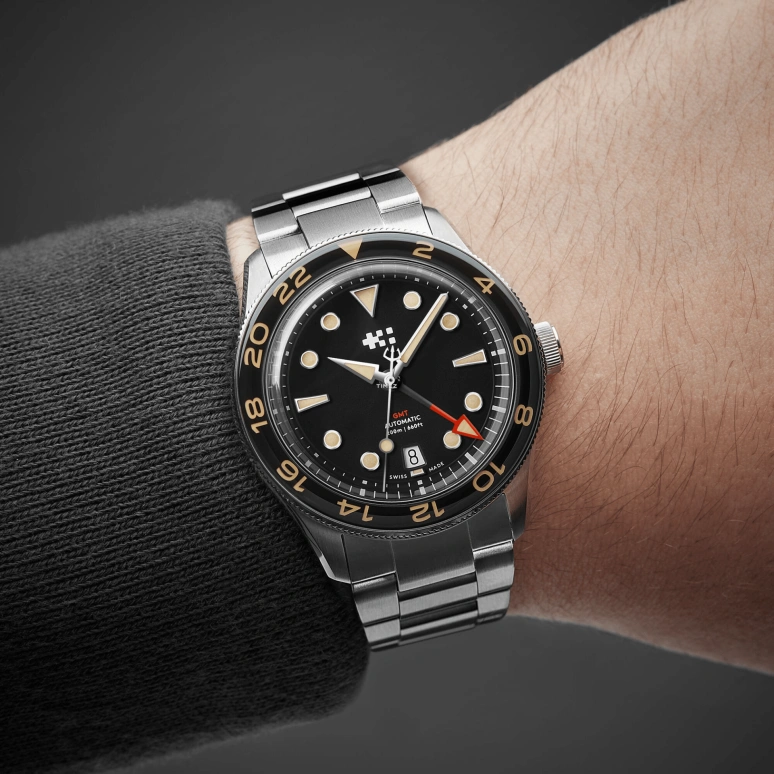 Christopher Ward,C65 41mm,41mm,Stainless Steel,Black,Automatic,Day,Dule Time,C65,C65-41AGM2-S0KK1-B0