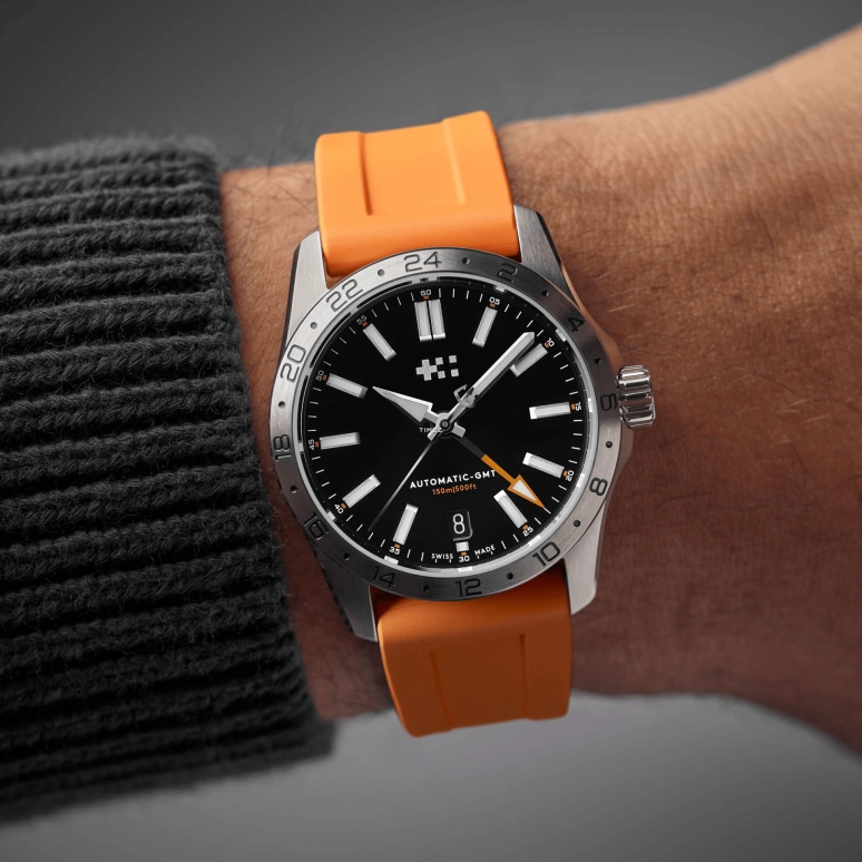 Christopher Ward,C63 36mm,36mm,Stainless Steel,Black,Automatic,Day,Dule Time,C63,C63-36AGM3-S00K0-RO