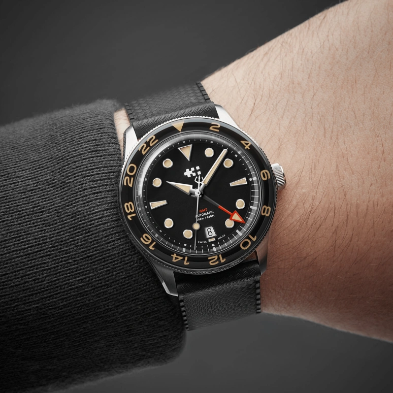 Christopher Ward,C65 41mm,41mm,Stainless Steel,Black,Automatic,Day,Dule Time,C65,C65-41AGM2-S0KK1-RK