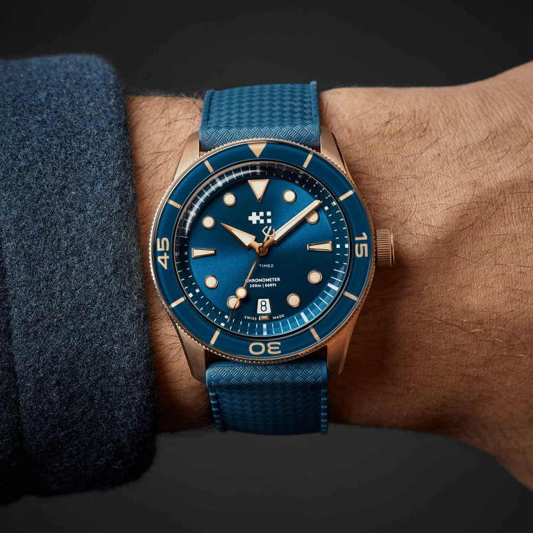 Christopher Ward,C65 41mm,41mm,Bronze,Blue,Automatic,Day,38hours,C65,C65-41ADC2-B0BB0-RB