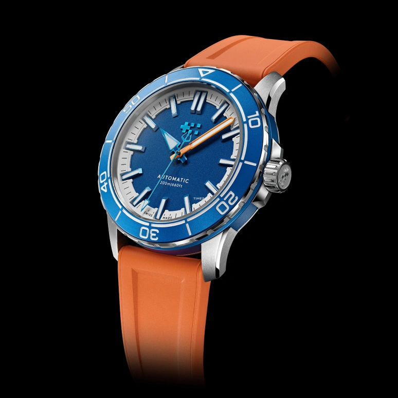 Christopher Ward,C60 41mm,41mm,Stainless Steel,Aluminium,Blue,Automatic,38hours,Sapphire,Crystal Glass,C60,C60-41A3H31S0BB0-RO
