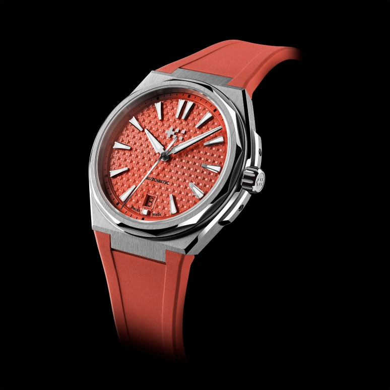 Christopher Ward,Ice Cream Twelve 38mm,38mm,Stainless Steel,Orange Red,Automatic,Day,38hours,C12,C12-38ADA1-S00R0-BRR