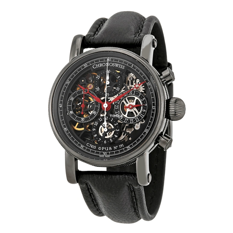 Chronoswiss,Sirius 42mm,42mm,Stainless Steel,Skeleton,Black,Automatic,Chronograph,Day,CH,CH-7545S