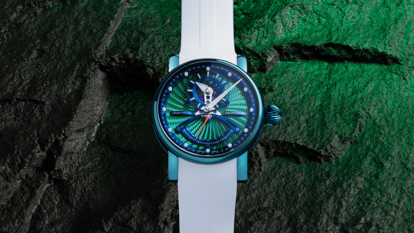 Chronoswiss,Open Gear 42mm,42mm,Titanium,Green,Blue,Automatic,Retrograde,55hours,CH,CH-6924T.1-GRBL