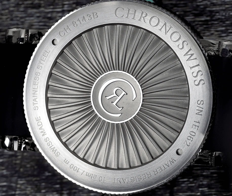 Chronoswiss,Timemaster 44mm,44mm,Stainless Steel,Black,Automatic,Date,Big Date,Retrograde,CH,CH-8143B-BK