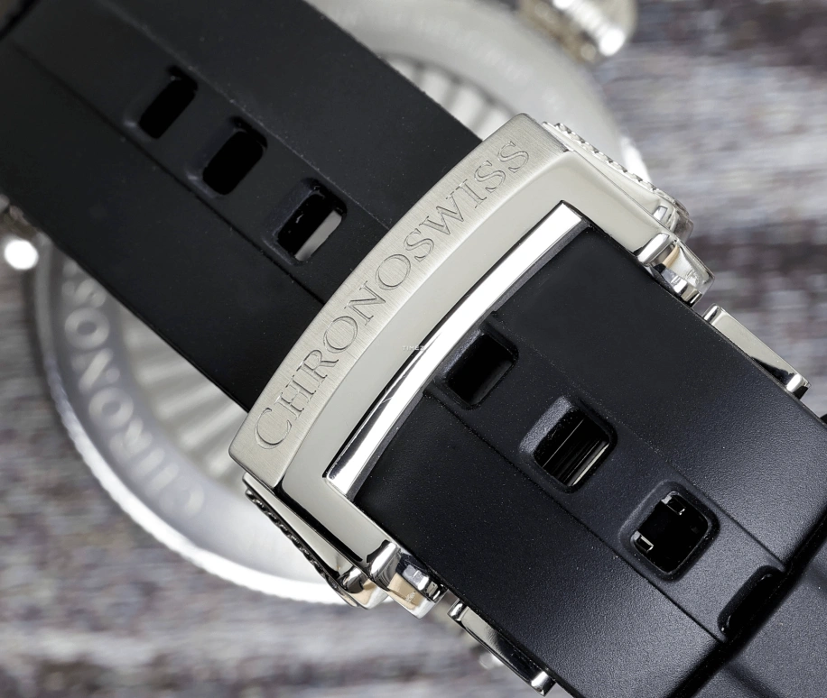 Chronoswiss,Timemaster 44mm,44mm,Stainless Steel,Black,Automatic,Date,Big Date,Retrograde,CH,CH-8143B-BK