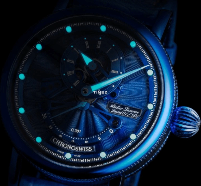 Chronoswiss,Open Gear 44mm,44mm,Stainless Steel,Blue,Automatic,Retrograde,42hours,CH,CH-6926-BLBL