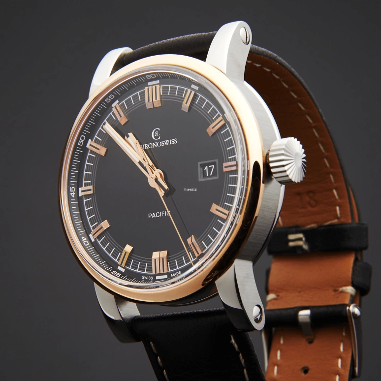 Chronoswiss,Pacific 43mm,43mm,Rose Gold,Black,Automatic,Day,Big Date,CH 2882 BR bk