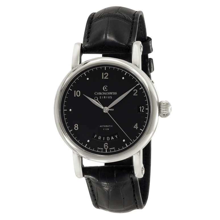 Chronoswiss,Sirius 40mm,40mm,Stainless Steel,Black,Automatic,Date,Day,CH,CH-1923-BK