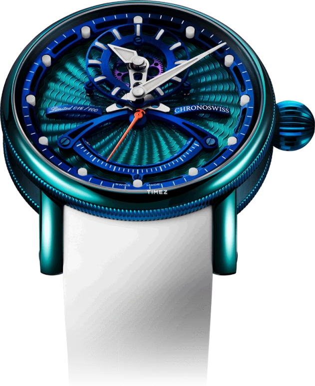 Chronoswiss,Open Gear 42mm,42mm,Titanium,Green,Blue,Automatic,Retrograde,55hours,CH,CH-6924T.1-GRBL