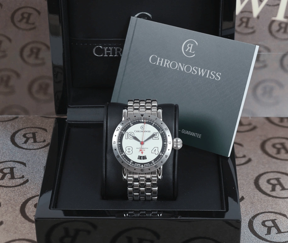 Chronoswiss,Timemaster 41mm,41mm,Stainless Steel,White,Automatic,Day,42hours,CH,CH-2733-LU