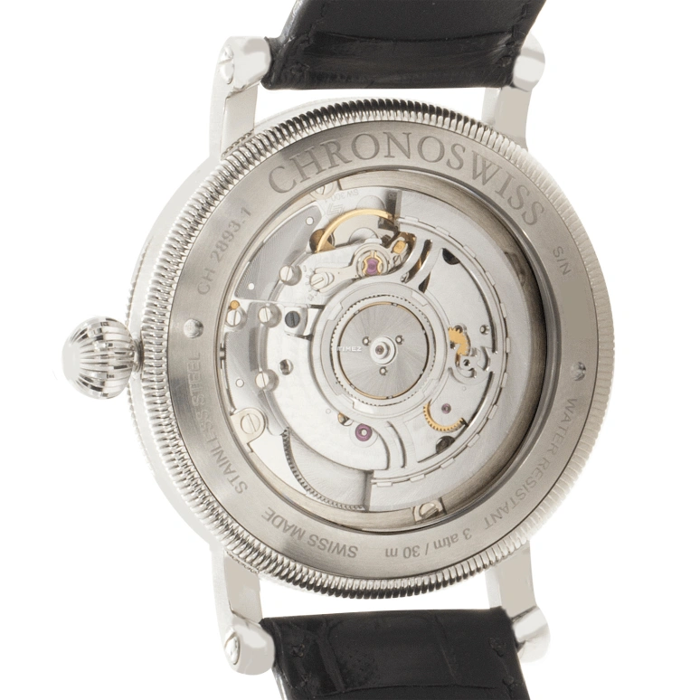 Chronoswiss,Sirius 40mm,40mm,Stainless Steel,Blue,Automatic,Day,42hours,CH,CH-2893.1E-BL