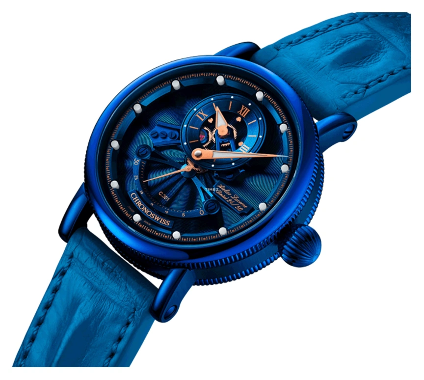 Chronoswiss,Open Gear 44mm,44mm,Stainless Steel,Blue,Automatic,Retrograde,42hours,CH,CH-6926-BLGO