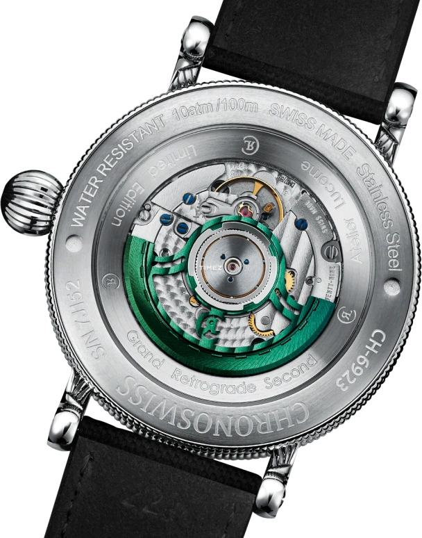 Chronoswiss,Open Gear 44mm,44mm,Stainless Steel,Green,Automatic,Power Reserve Indicator,42hours,CH,CH-6923-DGRBK