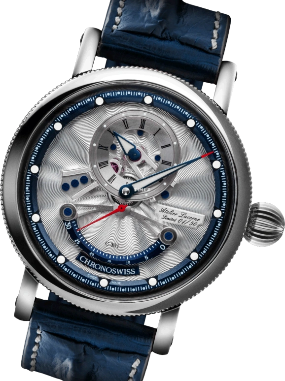 Chronoswiss,Open Gear 44mm,44mm,Stainless Steel,Silver,Grey,Automatic,Retrograde,42hours,CH,CH-6923-SIBL