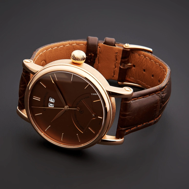 Chronoswiss,Sirius 40mm,40mm,Rose Gold,Brown,Automatic,Date,Day,Retrograde,CH,CH-8121R-CP