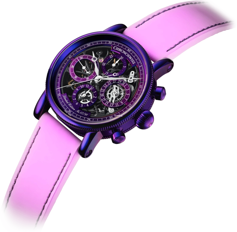 Chronoswiss,Opus 41mm,41mm,Titanium,Purple,Automatic,Chronograph,Day,CH,CH-7548T.1S-PU
