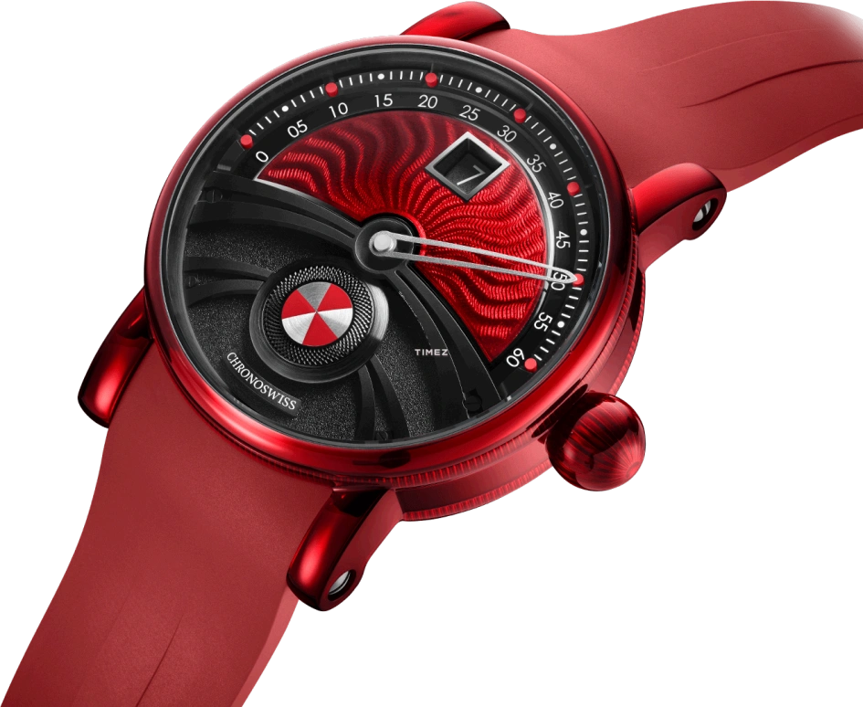 Chronoswiss,Delphis 42.60mm,42.60mm,Titanium Core Nano,Black,Red,Automatic,Jumping Hours,Retrograde,CH,CH-1429RE.1E-BKRE
