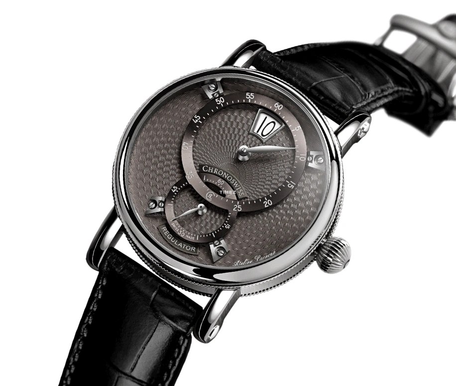 Chronoswiss,Heritage 40mm,40mm,Stainless Steel,Grey,Automatic,Jumping Hours,42hours,CH,CH-8323-GRGR