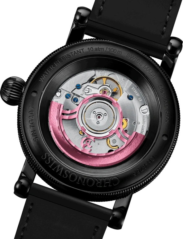 Chronoswiss,Open Gear 41mm,41mm,Stainless Steel,Pink,Automatic,42hours,In-house Caliber,CH,CH-8755.1-PIBK