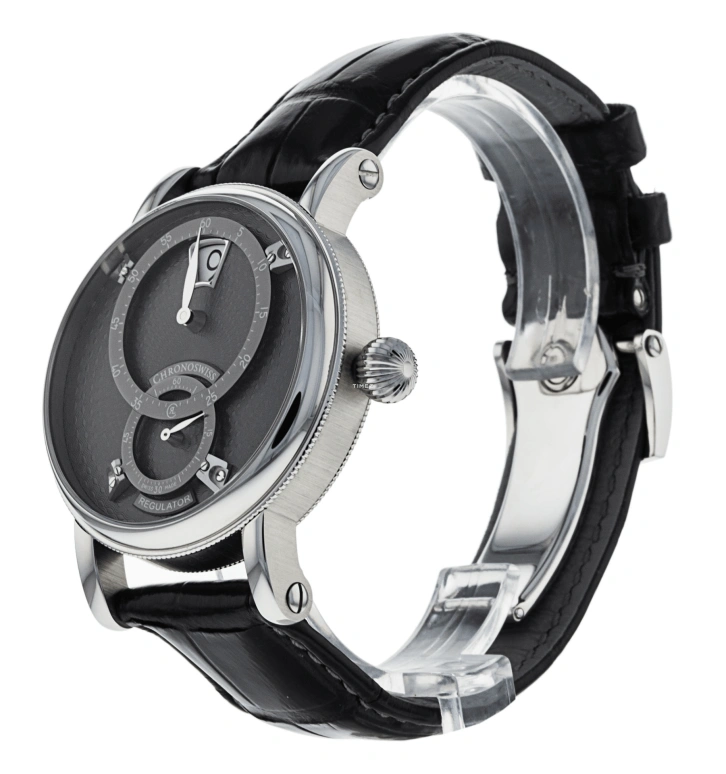 Chronoswiss,Heritage 40mm,40mm,Stainless Steel,Grey,Automatic,Jumping Hours,42hours,CH,CH-8323-GRGR