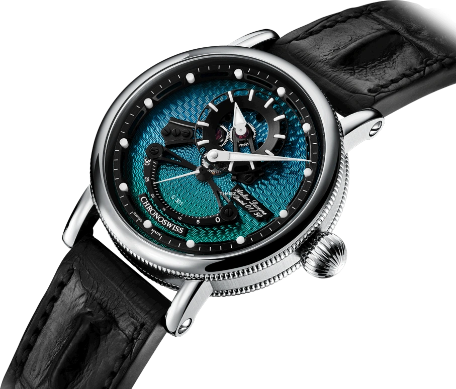 Chronoswiss,Open Gear 44mm,44mm,Stainless Steel,Green,Automatic,Retrograde,42hours,CH,CH-6923-TUBK