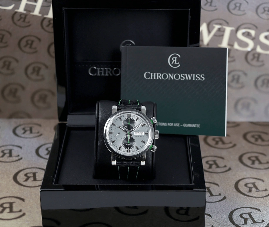 Chronoswiss,Pacific 43mm,43mm,Stainless Steel,Silver,Automatic,Chronograph,Date,Day,CH,CH-7585B-SI