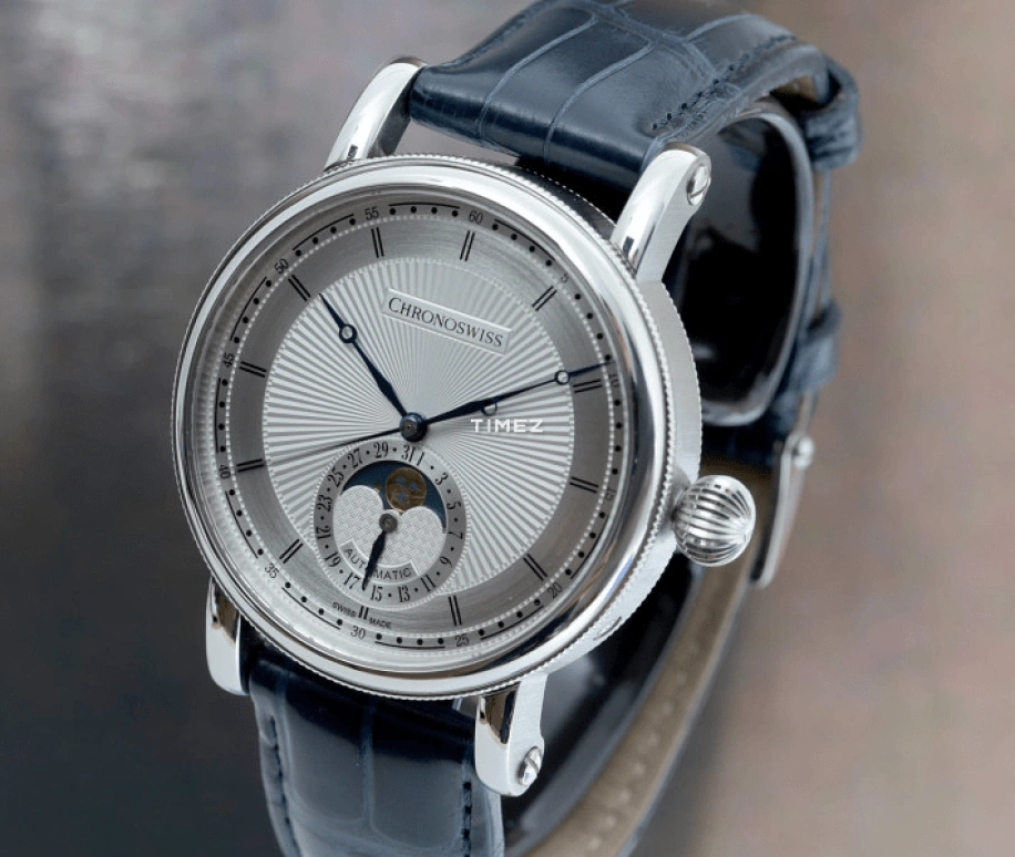 Chronoswiss,Sirius 40mm,40mm,Stainless Steel,Silver White,Automatic,Moonphase,Day,CH,CH-8523