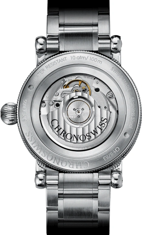 Chronoswiss,Classic 41mm,41mm,Stainless Steel,Black,Red,Automatic,Day,Retrograde,CH,CH-8783-BKBR