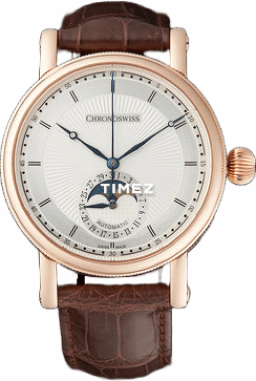 Chronoswiss,Sirius 40mm,40mm,Rose Gold,Silver White,Automatic,Moonphase,Day,CH,CH-8521R