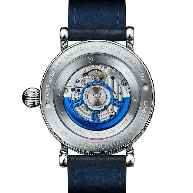 Chronoswiss,Open Gear 44mm,44mm,Stainless Steel,Blue,Automatic,Retrograde,42hours,CH,CH-6923-BLBL