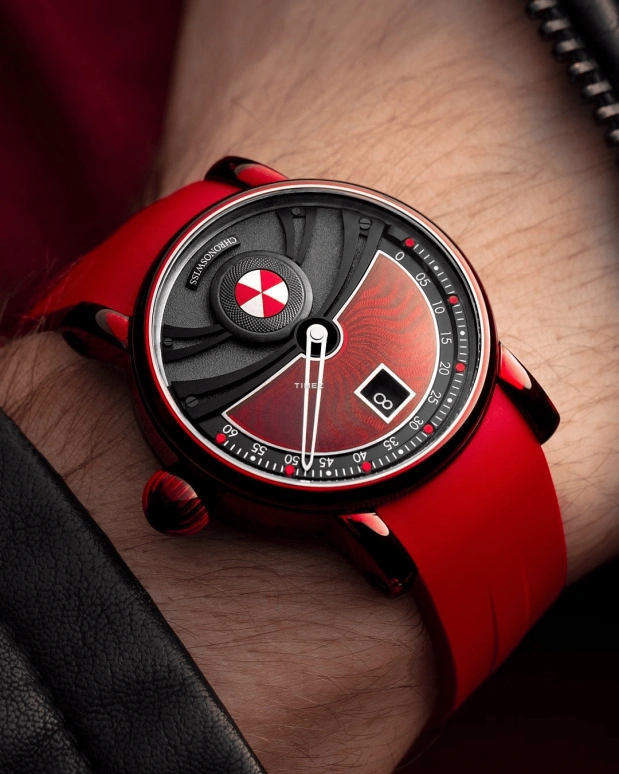 Chronoswiss,Delphis 42.60mm,42.60mm,Titanium Core Nano,Black,Red,Automatic,Jumping Hours,Retrograde,CH,CH-1429RE.1E-BKRE