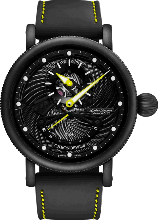 Chronoswiss,Open Gear 44mm,44mm,Stainless Steel,Black,Automatic,Retrograde,42hours,CH,CH-6925M-BKBK2-V