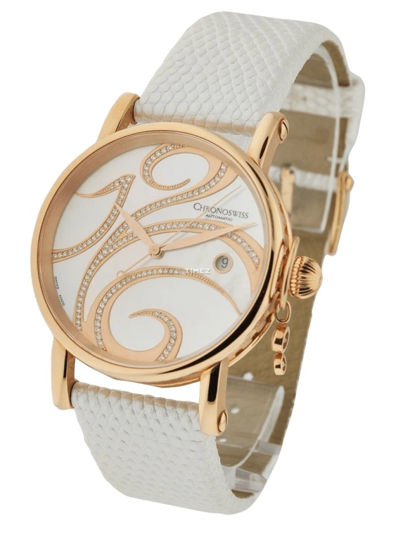 Chronoswiss,Lady 38mm,38mm,Rose Gold,White,Automatic,Day,42hours,CH2821 LL R SW R