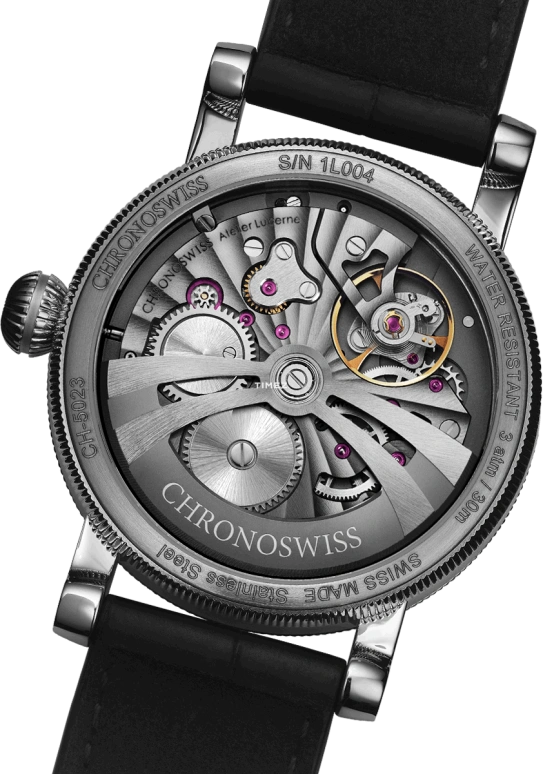 Chronoswiss,Strike 40mm,40mm,Stainless Steel,Silver,Blue,Automatic,55hours,In-house Caliber,CH,CH-5023-BLSI